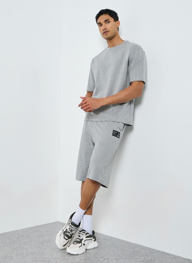 Styli Men Grey Short Sleeve T-Shirt and Shorts Co-Ords - Image 5